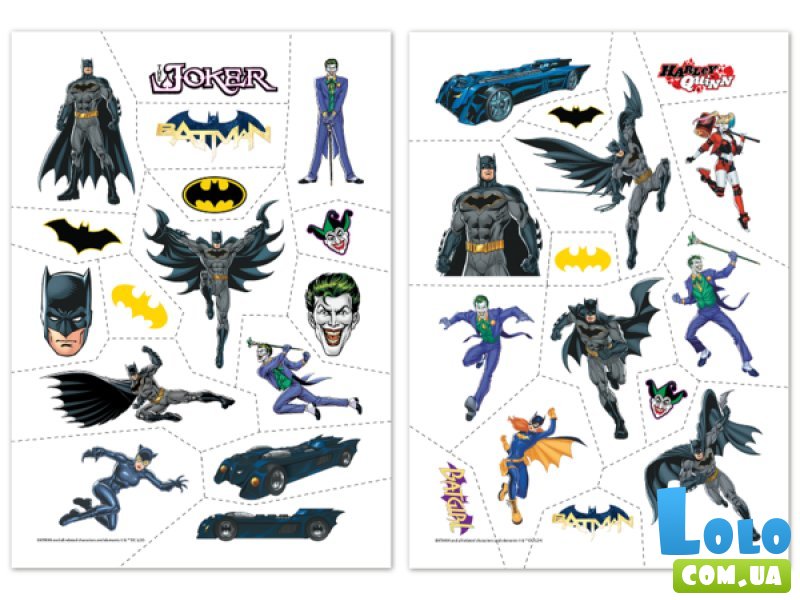 Набор детских временных татуировок Batman. Герои Готем Сити, DoDo