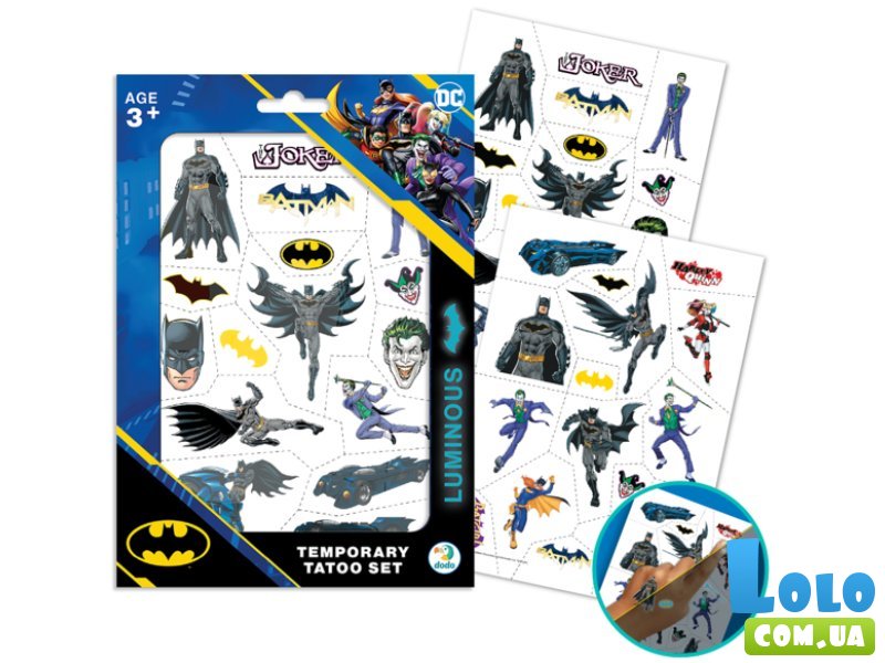 Набор детских временных татуировок Batman. Герои Готем Сити, DoDo