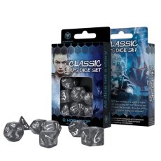 Набор кубиков Classic RPG Smoky & white Dice Set, Q-Workshop