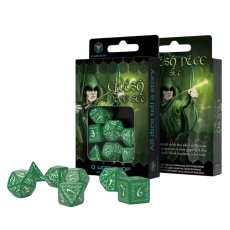 Набор кубиков Elvish Green & white Dice Set, Q-Workshop