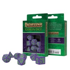 Набор кубиков Pathfinder Goblin Purple & green Dice Set, Q-Workshop