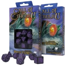 Набор кубиков COC Horror on the Orient Express Black & purple Dice Set, Q-Workshop