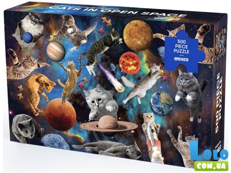Пазл Котики в открытом космосе, Orner, 500 эл.