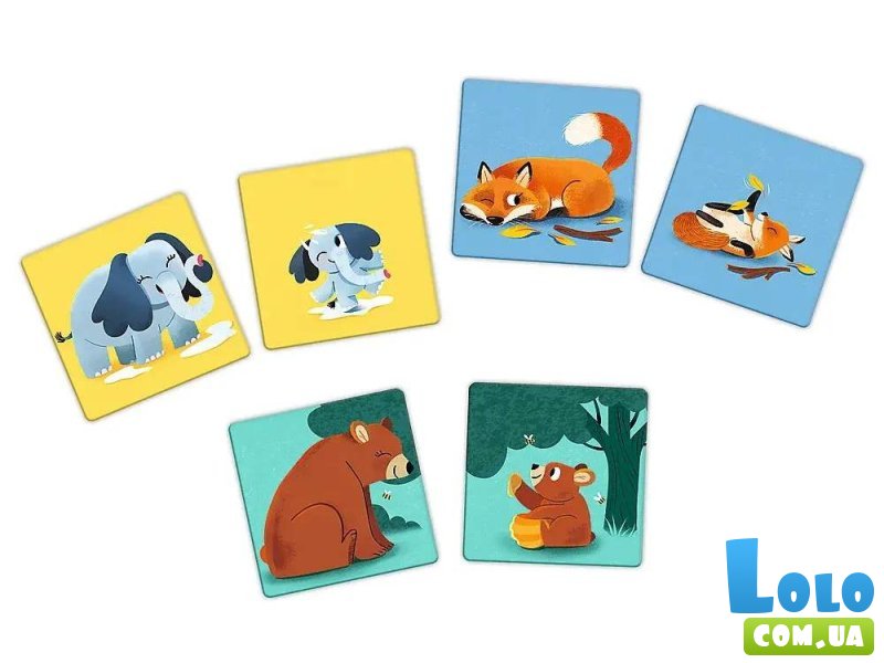 Настольная игра Мемос Maxi Родители и дети животных, Trefl