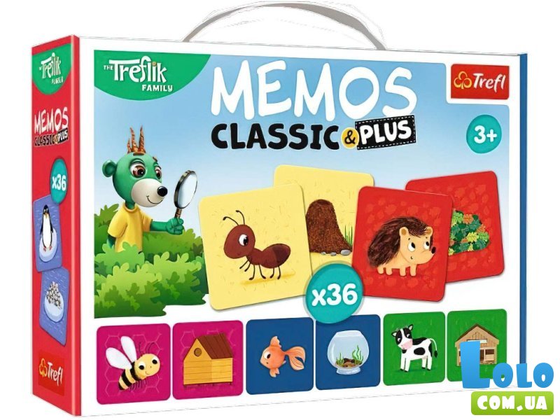 Настольная игра Мемос Классический: Зверушки и их домики, Trefl