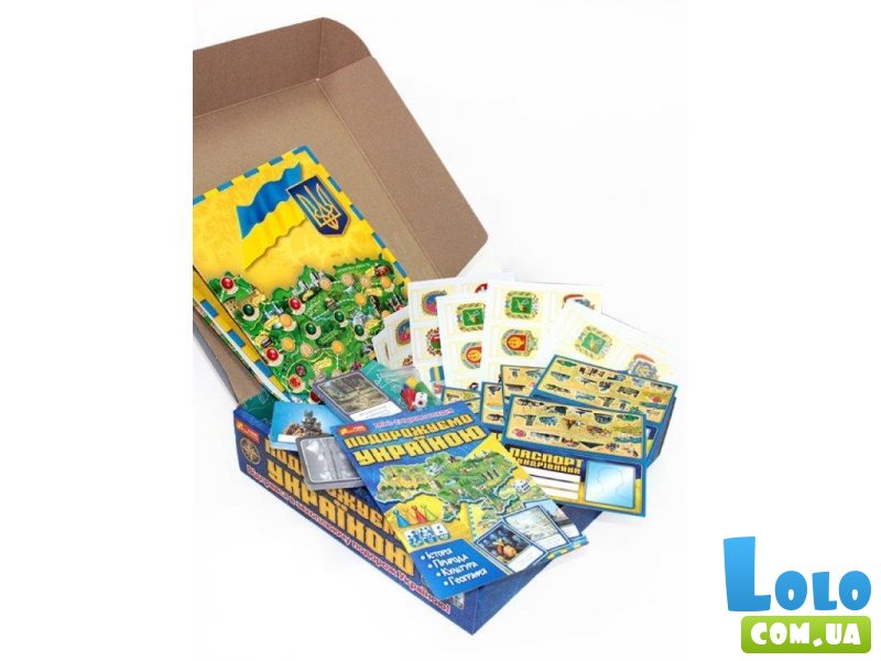 Настольная игра 3 в 1. Путешествуем по Украине, Ранок