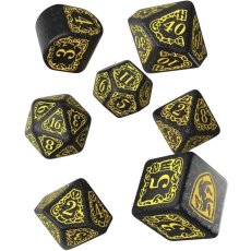 Набор кубиков Harry Potter. Hufflepuff Modern Dice Set - Black, Q-Workshop