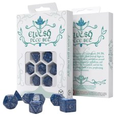 Набор кубиков Elvish Cobalt & Silver Dice Set, Q-Workshop