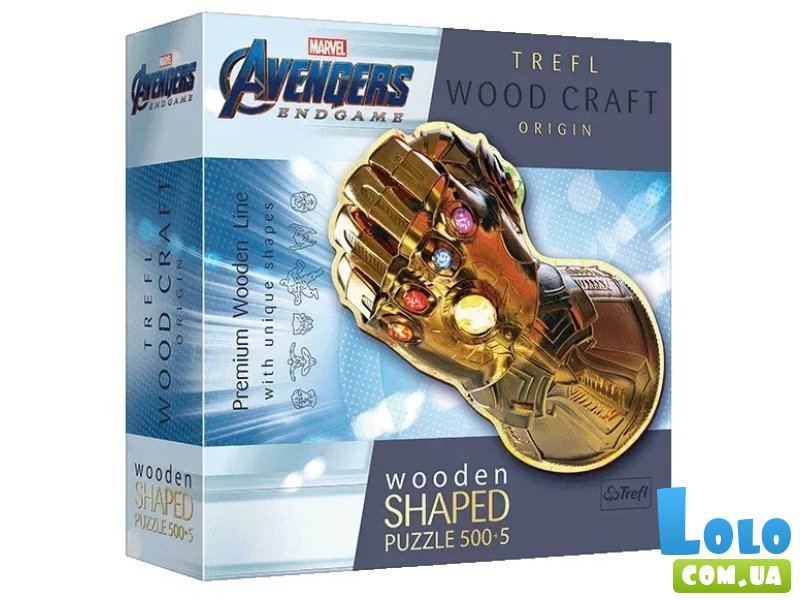 Деревянный пазл Мстители: Перчатка бесконечности, Trefl, 505 эл.