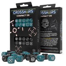 Набор кубиков Crosshairs Compact D6: Stormy & Black Dice Set, Q-Workshop