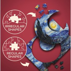 Деревянный пазл Винсент ван Гог - Звездная ночь, Trefl, 200 эл.