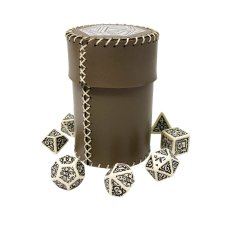Стакан для кубиков D20 коричневый Dice Cup, Планета Ігор