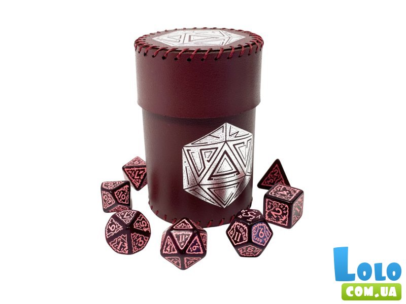 Стакан для кубиков D20 бургунди Dice Cup, Планета Ігор