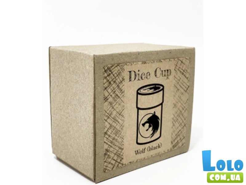 Стакан для кубиков Волк черный Dice Cup, Планета Ігор