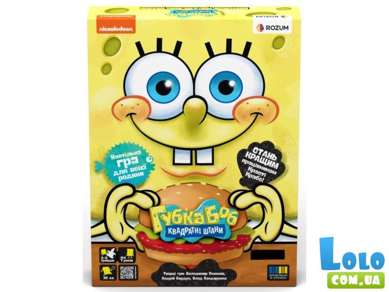 Настольная игра Губка Боб Квадратные Брюки, Rozum