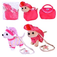 Мягкая интерактивная игрушка Собачка на поводке (в ассортименте)