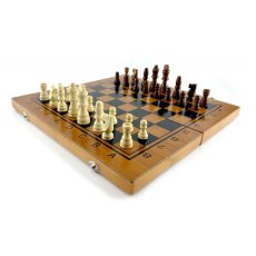 Настольная игра Нарды с шахматами бамбуковые