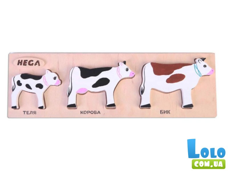 Деревянная рамка-вкладыш Коровы, HEGA