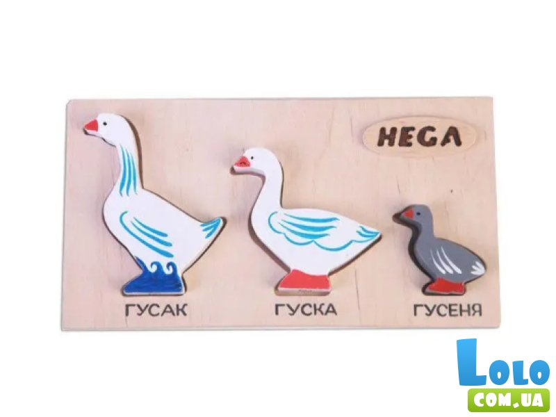 Деревянная рамка-вкладыш Гуси, HEGA