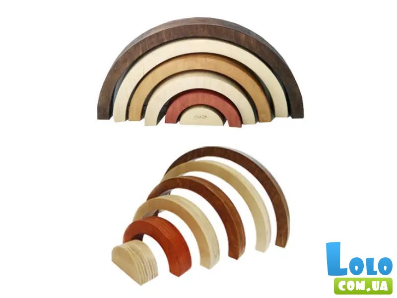 Деревянная пирамидка Радуга, HEGA