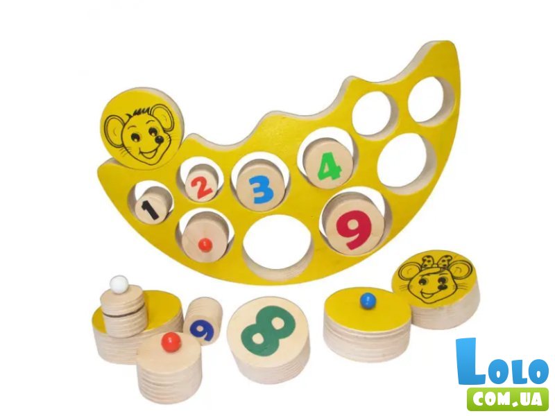 Деревянная игрушка-балансир Веселые мышата, HEGA