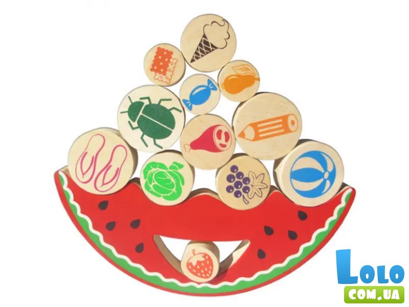 Развивающая игрушка балансир Арбуз Обжора, HEGA