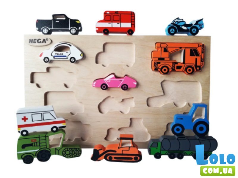 Коврик-дорога с набором машин, Hega