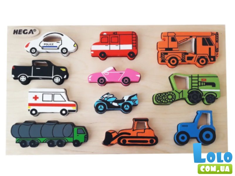 Коврик-дорога с набором машин, Hega