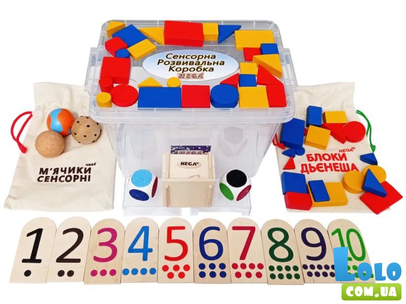 Развивающий набор Сенсорная коробка, Hega