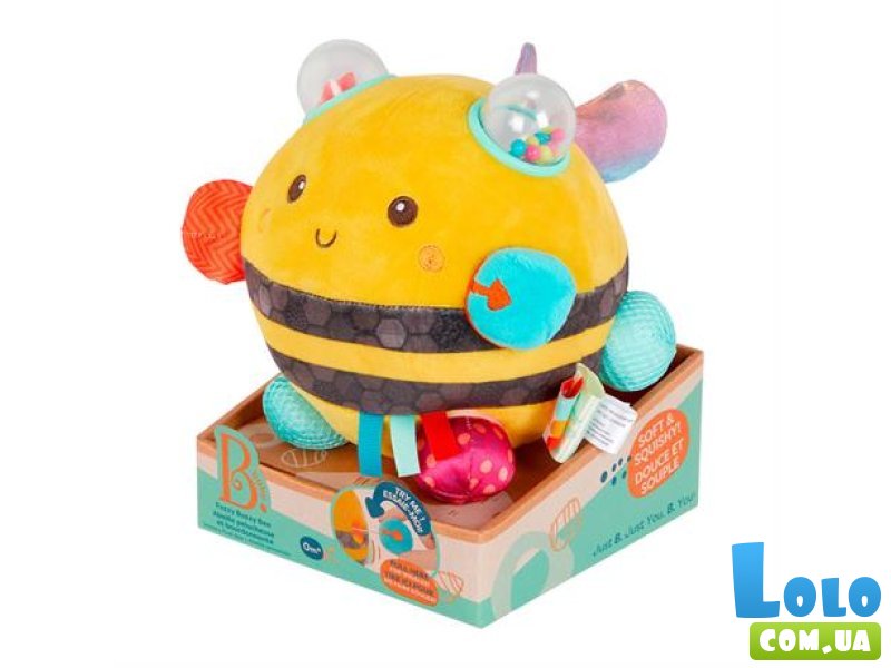 Погремушка Пчелка пушистик дзиж, Battat