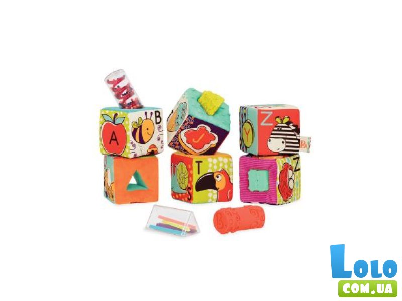 Развивающие мягкие кубики-сортеры, Battat