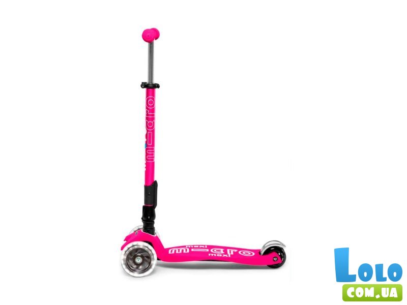 Самокат трехколесный Maxi Deluxe LED, Maxi (розовый)
