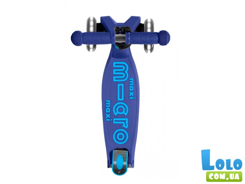 Самокат трехколесный Maxi Deluxe LED, Maxi (темно-синий)