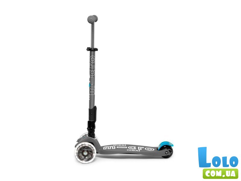 Самокат трехколесный Maxi Deluxe LED, Maxi (вулканический серый)