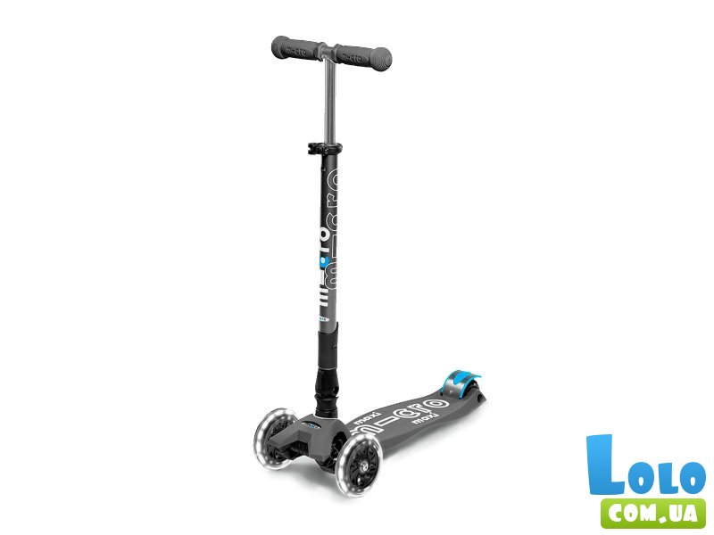 Самокат трехколесный Maxi Deluxe LED, Maxi (вулканический серый)