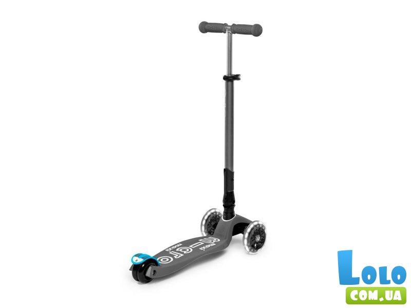 Самокат трехколесный Maxi Deluxe LED, Maxi (вулканический серый)