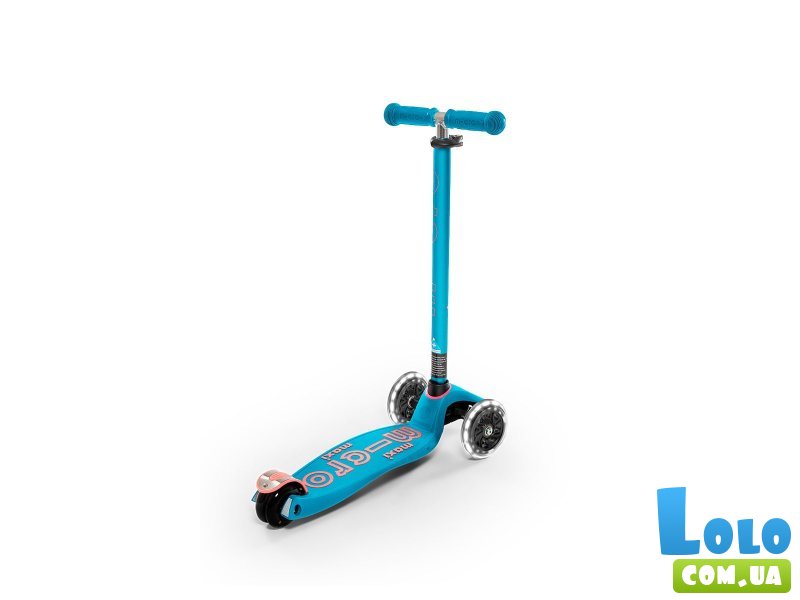 Самокат трехколесный Maxi Deluxe LED, Maxi (аква)