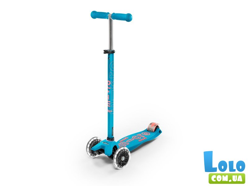 Самокат трехколесный Maxi Deluxe LED, Maxi (аква)