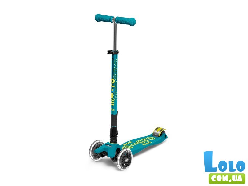 Самокат трехколесный Maxi Deluxe LED, Maxi (зеленый)