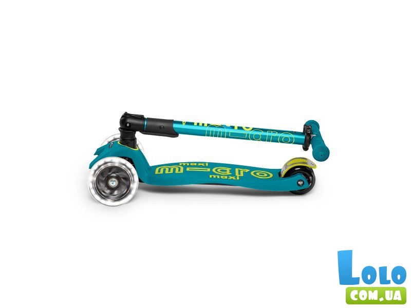 Самокат трехколесный Maxi Deluxe LED, Maxi (зеленый)