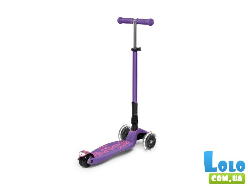 Самокат трехколесный Maxi Deluxe LED, Maxi (фиолетовый)