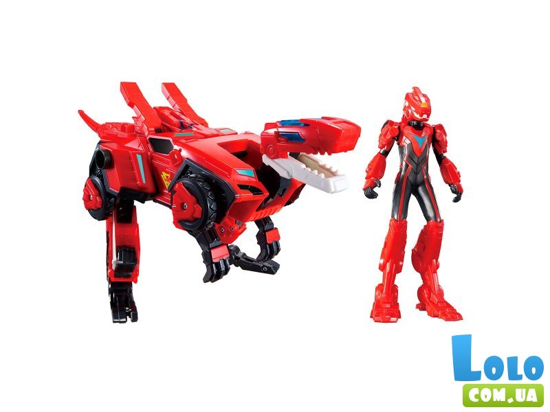 Трансформер-динозавр Лучио с фигуркой, Dinoster