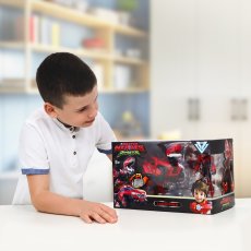 Трансформер-динозавр Лучио с фигуркой, Dinoster