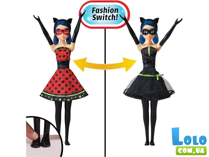 Интерактивная кукла Дизайнерское перевоплощение Леди Баг, Miraculous