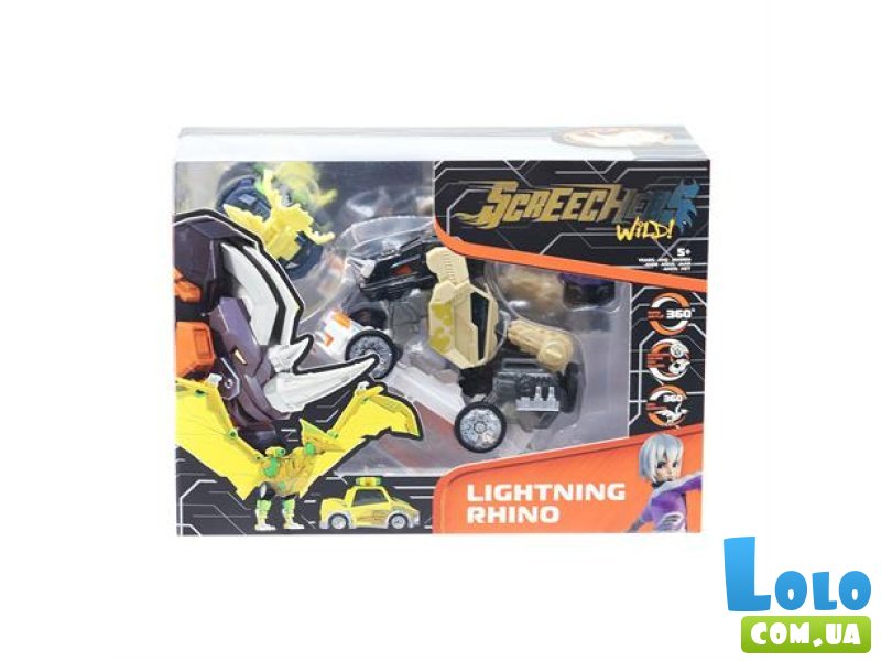 Машинка-трансформер Лайтнинг Райно, Screechers Wild