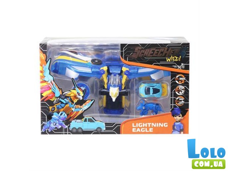 Машинка-трансформер Лайтнинг Игл Премиум, Screechers Wild