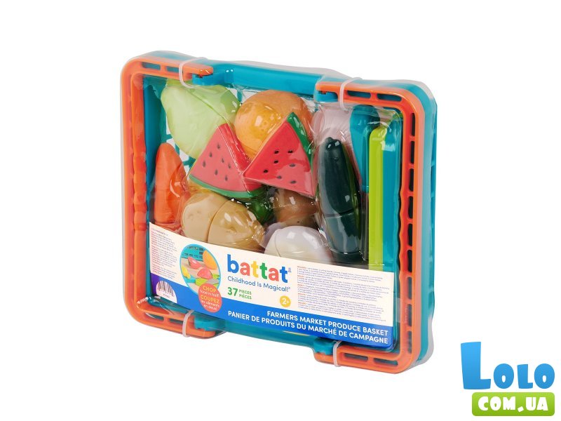 Игровой набор Овощи и фрукты на липучках, Battat