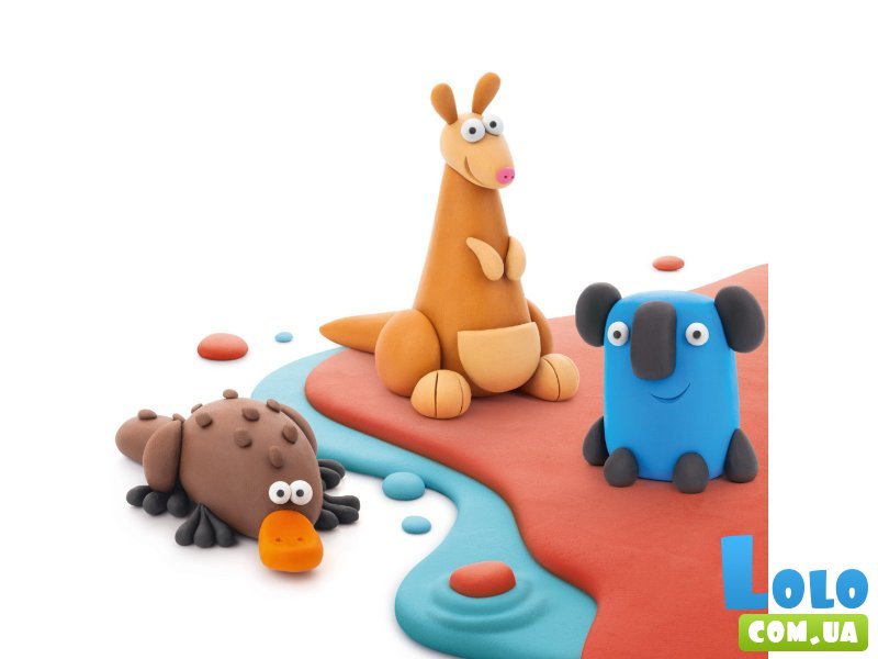 Набор пластилина Австралийские животные: утконос, кенгуру, коала, Lipaka