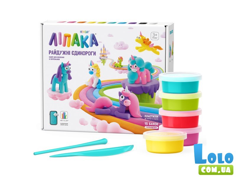 Набор пластилина Радужные единороги, Lipaka