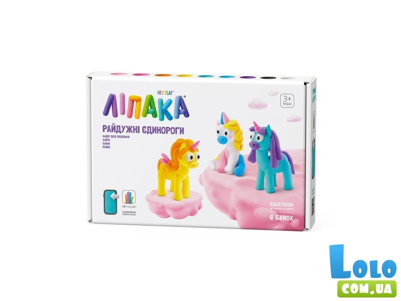 Набор пластилина Радужные единороги: Лайти, Санни, Рейни, Lipaka